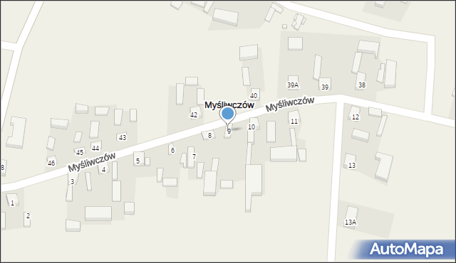 Myśliwczów, Myśliwczów, 9, mapa Myśliwczów