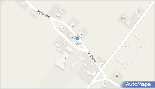 Myśliwiec, Myśliwiec, 11a, mapa Myśliwiec