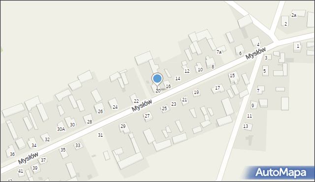 Mysłów, Mysłów, 20, mapa Mysłów