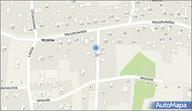 Mysłów, Myszkowska, 109, mapa Mysłów