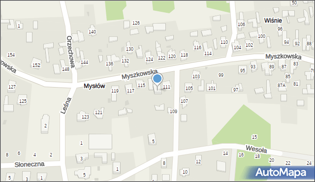 Mysłów, Myszkowska, 113, mapa Mysłów