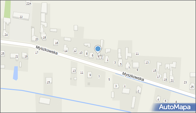 Mysłów, Myszkowska, 4, mapa Mysłów