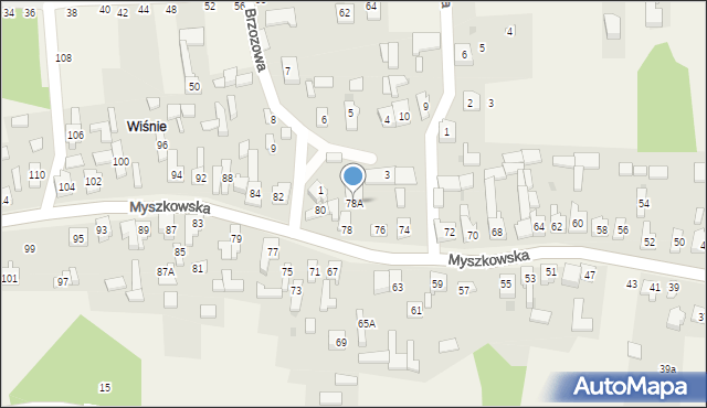 Mysłów, Myszkowska, 78A, mapa Mysłów