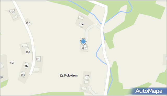 Mystków, Mystków, 287, mapa Mystków