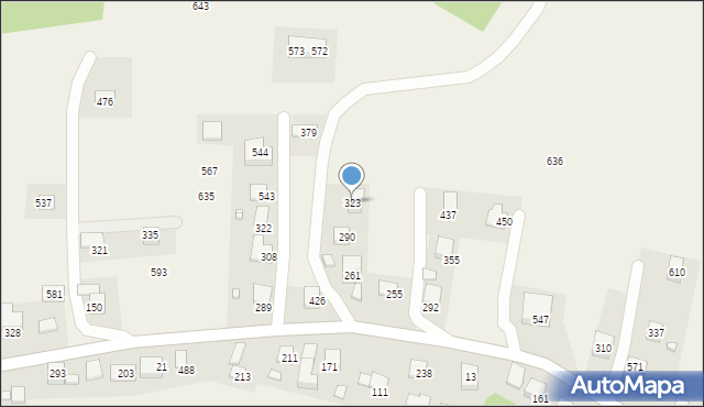 Mystków, Mystków, 323, mapa Mystków