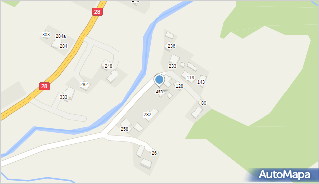 Mystków, Mystków, 453, mapa Mystków
