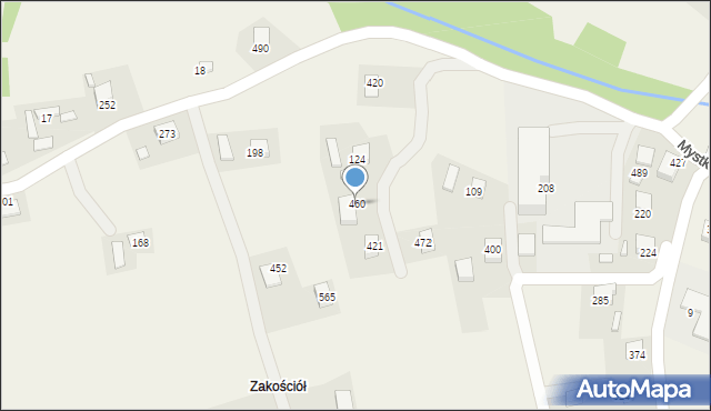 Mystków, Mystków, 460, mapa Mystków