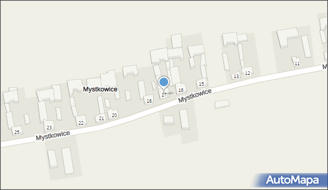 Mystkowice, Mystkowice, 17, mapa Mystkowice