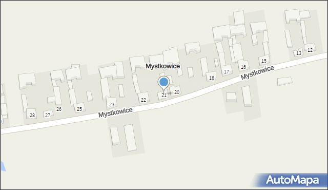 Mystkowice, Mystkowice, 21, mapa Mystkowice
