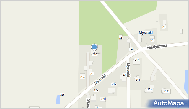 Myszaki, Myszaki, 22C, mapa Myszaki