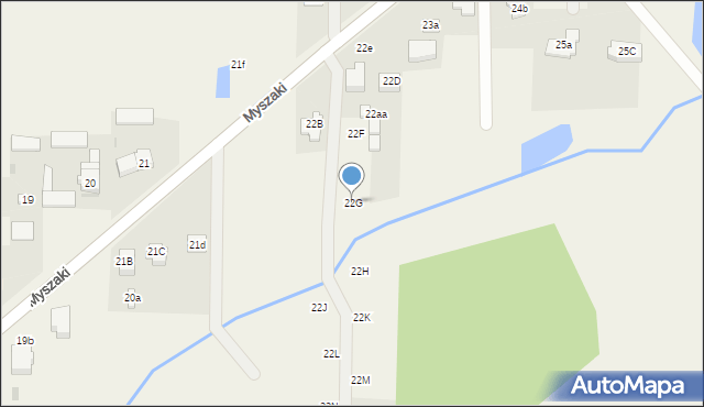 Myszaki, Myszaki, 22G, mapa Myszaki