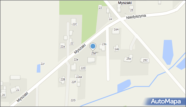 Myszaki, Myszaki, 23a, mapa Myszaki