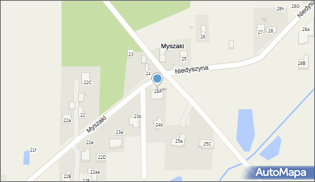 Myszaki, Myszaki, 24A, mapa Myszaki