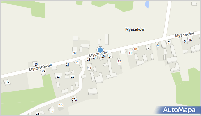 Myszaków, Myszaków, 16, mapa Myszaków