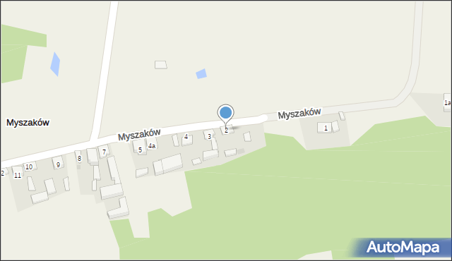 Myszaków, Myszaków, 2, mapa Myszaków