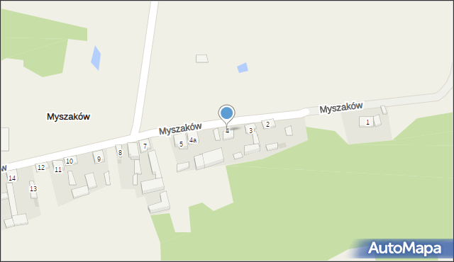 Myszaków, Myszaków, 4, mapa Myszaków