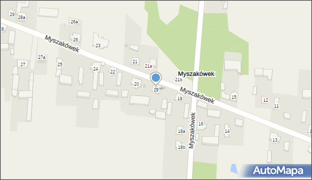 Myszakówek, Myszakówek, 19, mapa Myszakówek