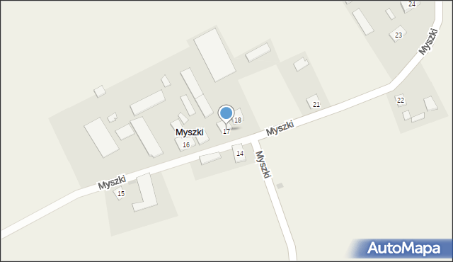 Myszki, Myszki, 17, mapa Myszki