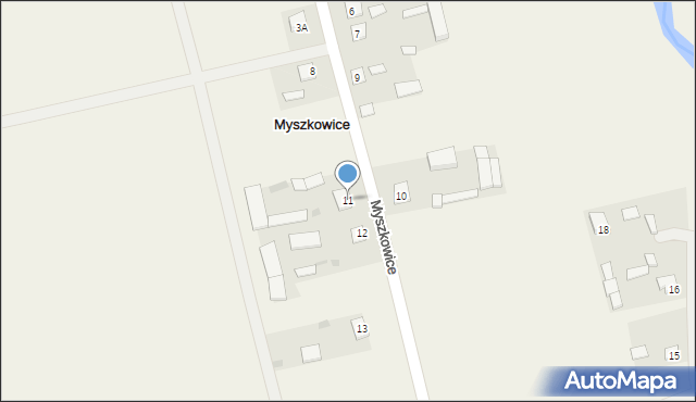 Myszkowice, Myszkowice, 11, mapa Myszkowice