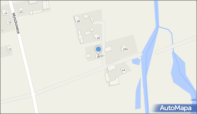 Myszkowice, Myszkowice, 15, mapa Myszkowice