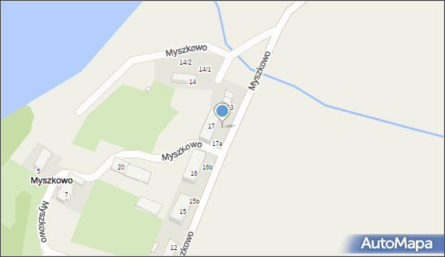 Myszkowo, Myszkowo, 17b, mapa Myszkowo