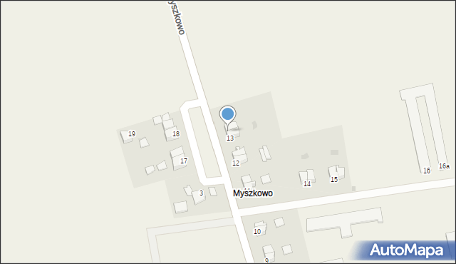 Myszkowo, Myszkowo, 13A, mapa Myszkowo