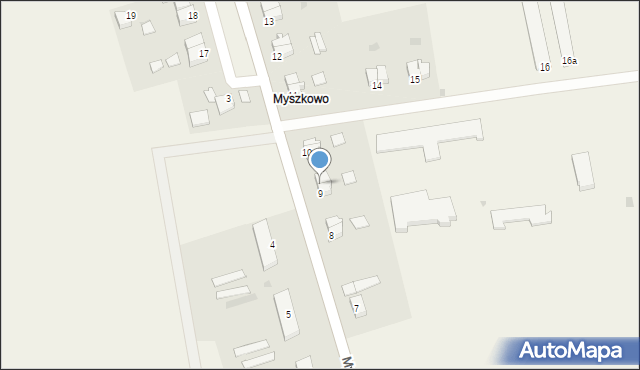 Myszkowo, Myszkowo, 9A, mapa Myszkowo