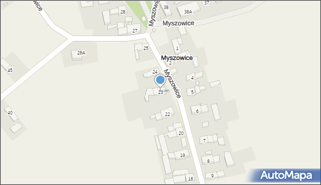 Myszowice, Myszowice, 23, mapa Myszowice