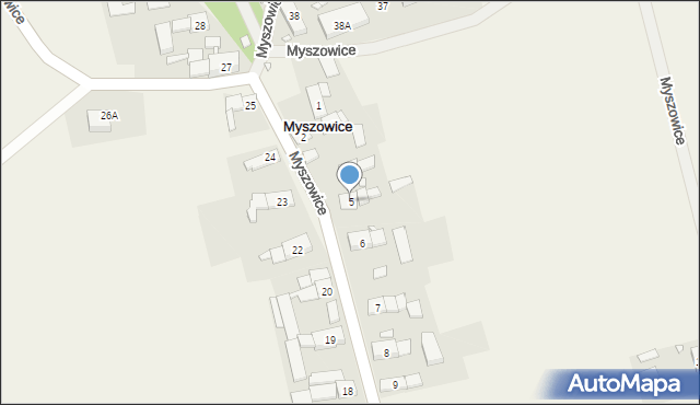 Myszowice, Myszowice, 5, mapa Myszowice