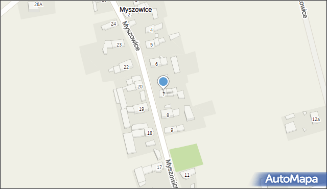 Myszowice, Myszowice, 7, mapa Myszowice