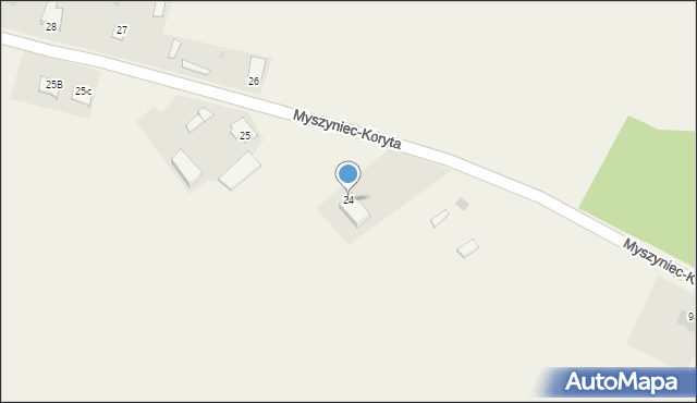 Myszyniec-Koryta, Myszyniec-Koryta, 24, mapa Myszyniec-Koryta