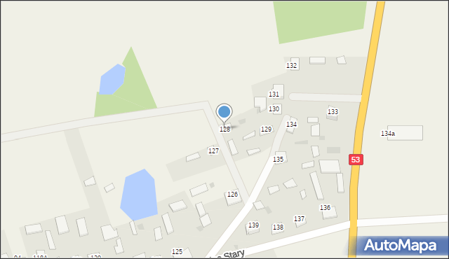 Myszyniec Stary, Myszyniec Stary, 128, mapa Myszyniec Stary