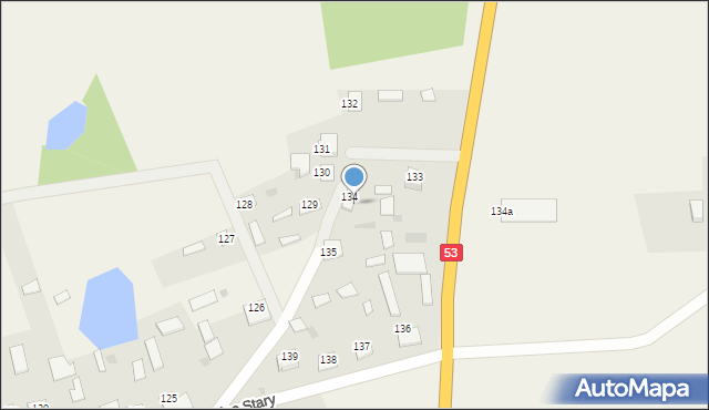 Myszyniec Stary, Myszyniec Stary, 133, mapa Myszyniec Stary