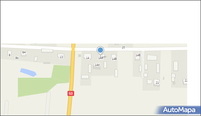 Myszyniec Stary, Myszyniec Stary, 14A, mapa Myszyniec Stary