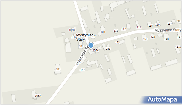 Myszyniec Stary, Myszyniec Stary, 156, mapa Myszyniec Stary