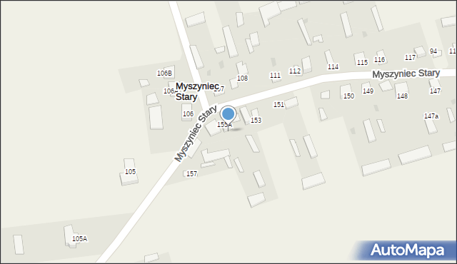 Myszyniec Stary, Myszyniec Stary, 156A, mapa Myszyniec Stary