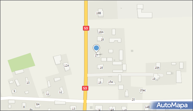 Myszyniec Stary, Myszyniec Stary, 17, mapa Myszyniec Stary