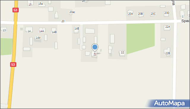 Myszyniec Stary, Myszyniec Stary, 21, mapa Myszyniec Stary
