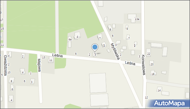 Osłonin, Myśliwska, 3, mapa Osłonin