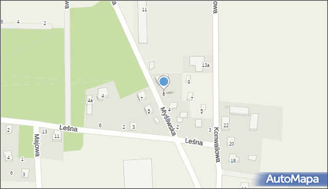 Osłonin, Myśliwska, 6, mapa Osłonin