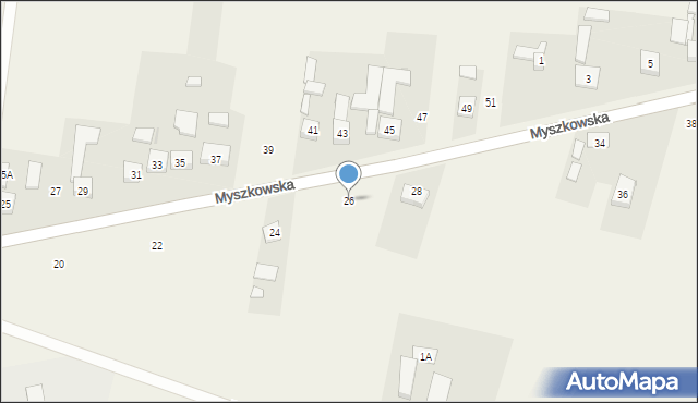 Pińczyce, Myszkowska, 26, mapa Pińczyce