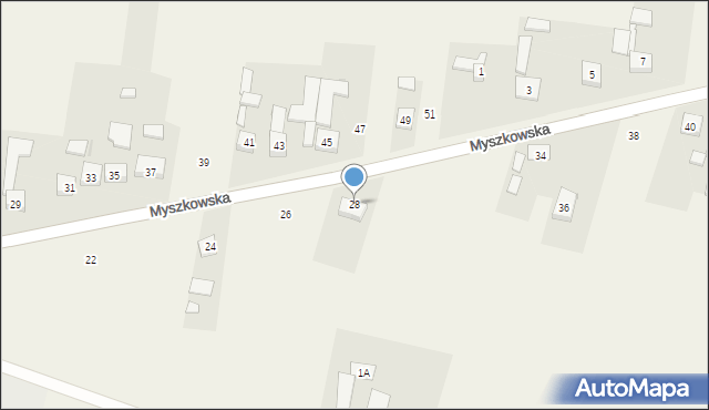 Pińczyce, Myszkowska, 28, mapa Pińczyce