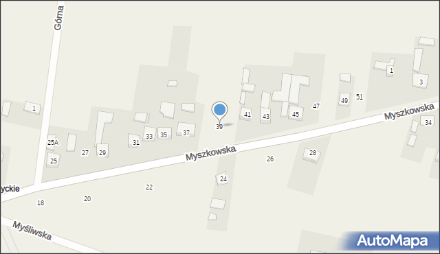 Pińczyce, Myszkowska, 39, mapa Pińczyce