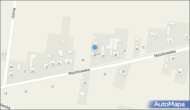 Pińczyce, Myszkowska, 41, mapa Pińczyce