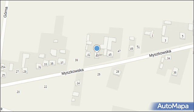 Pińczyce, Myszkowska, 43, mapa Pińczyce