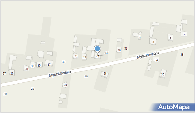 Pińczyce, Myszkowska, 45, mapa Pińczyce