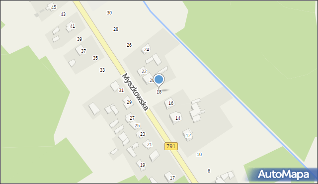 Postęp, Myszkowska, 18, mapa Postęp