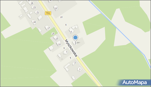 Postęp, Myszkowska, 2, mapa Postęp