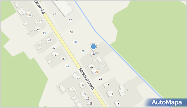 Postęp, Myszkowska, 24, mapa Postęp
