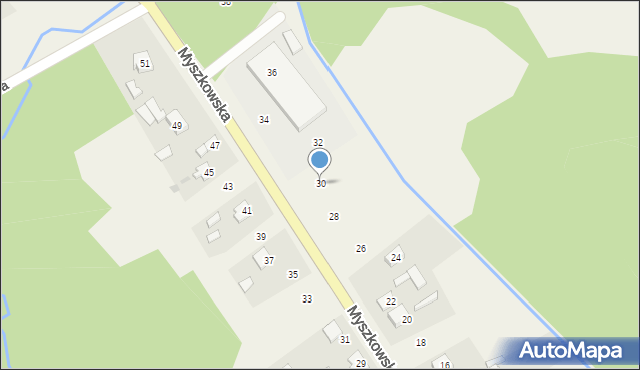 Postęp, Myszkowska, 30, mapa Postęp